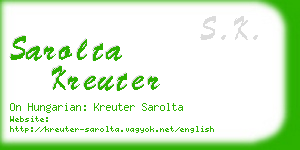 sarolta kreuter business card